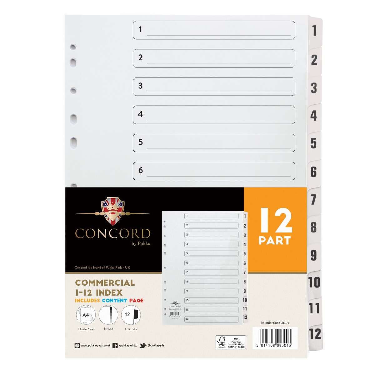Concord Commercial A4 1-12 Index