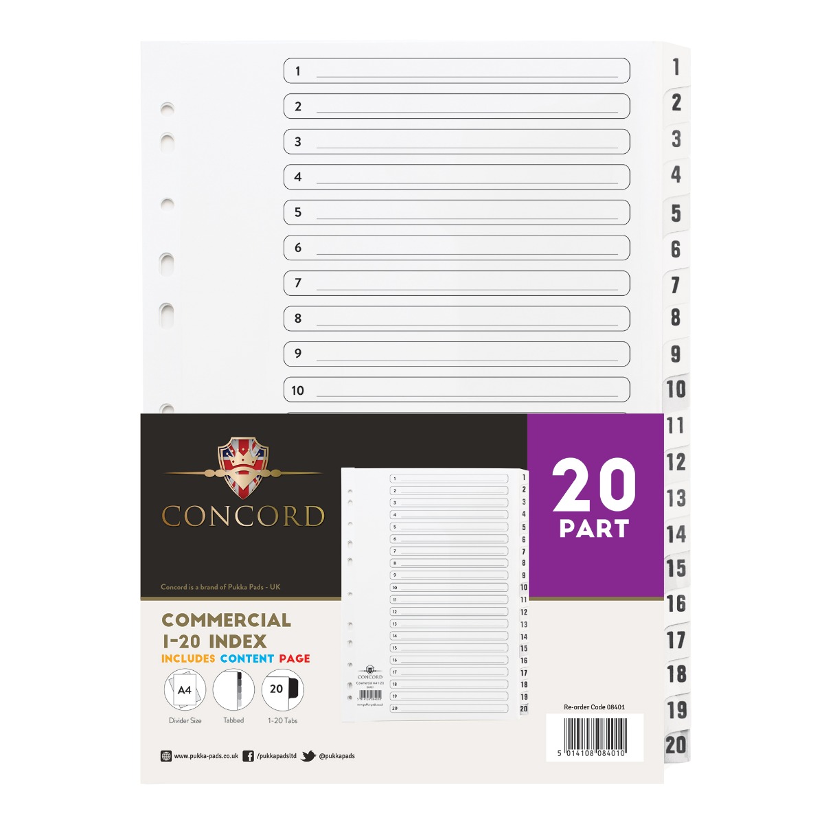 Concord Commercial A4 1-20 Index