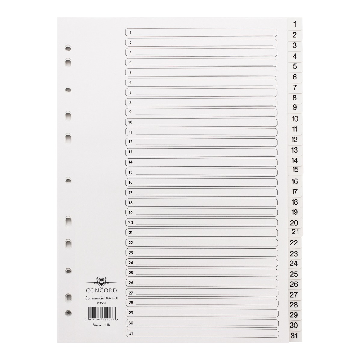 Concord Commercial A4 1-31 Index