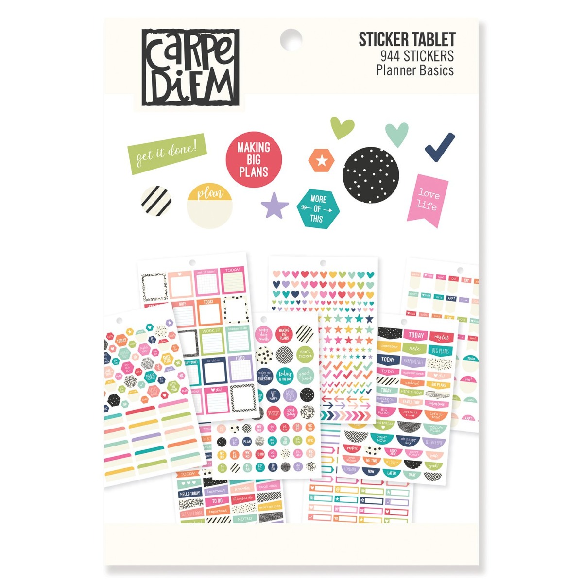 Carpe Diem A5 Sticker Tablet - Planner Basics