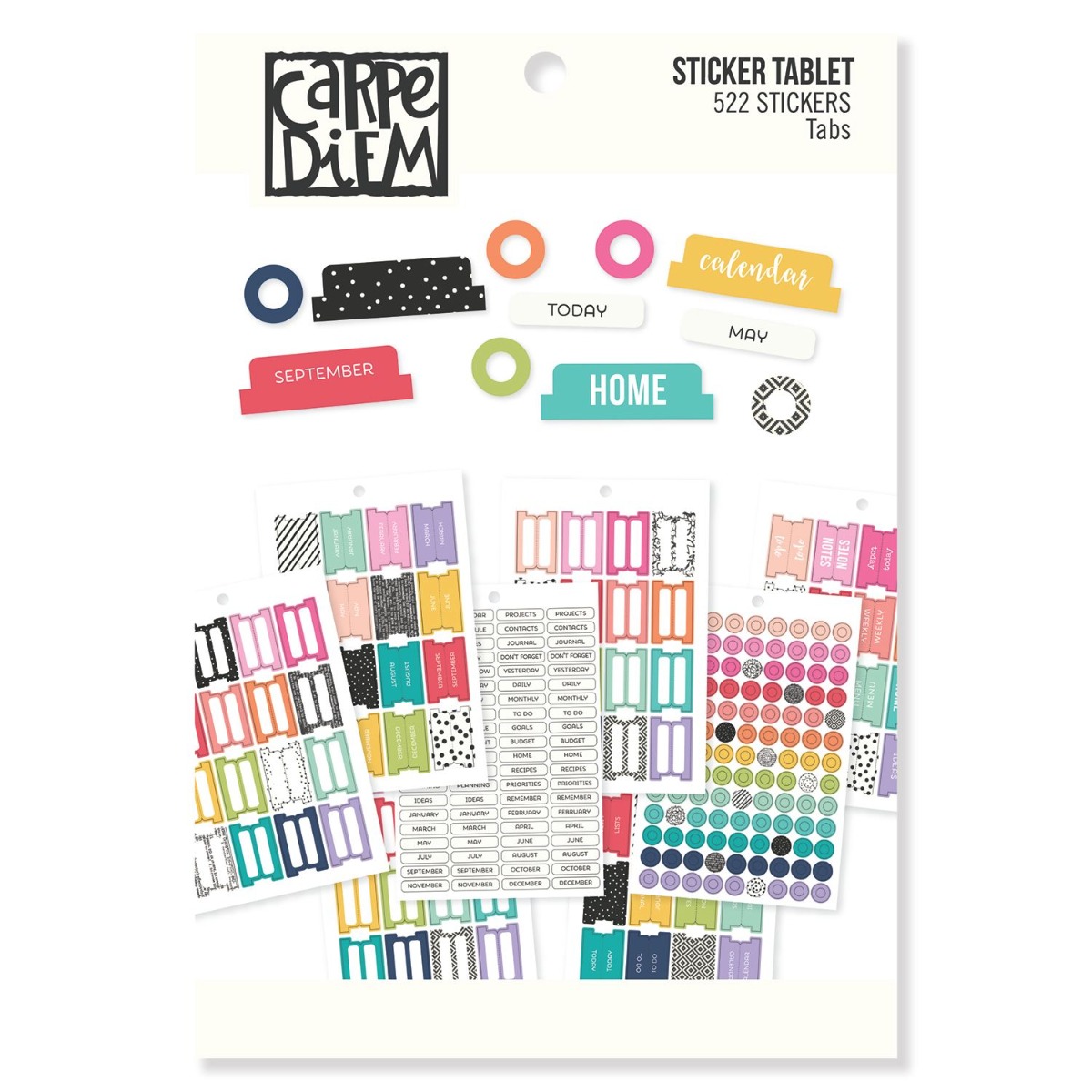 Carpe Diem A5 Sticker Tablet - Tabs