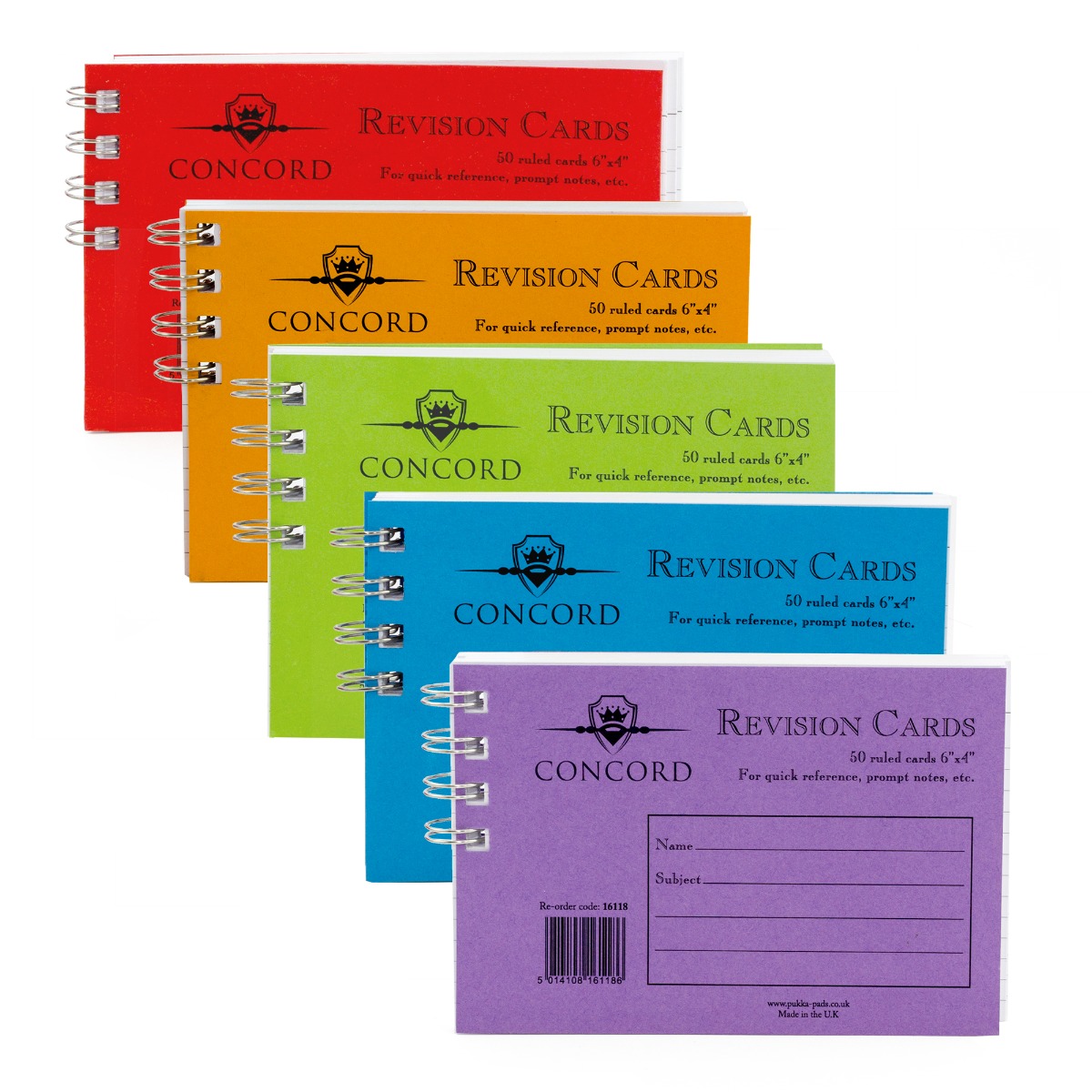 Concord Revision Wirebound Notes 6x4" in White