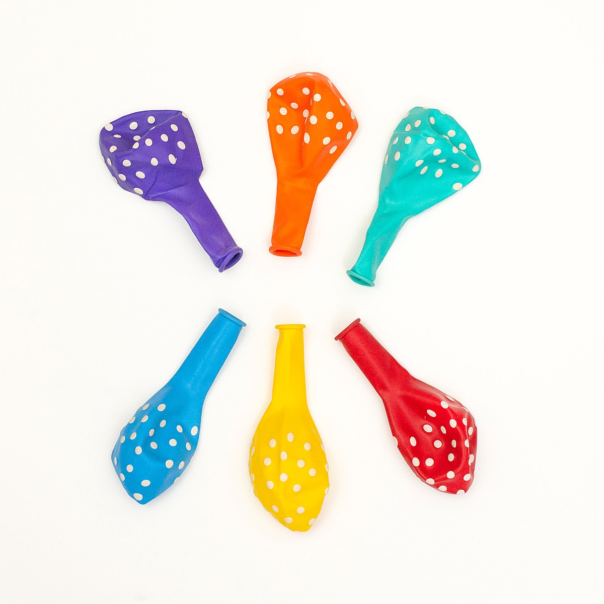 Pukka Party Multicoloured Spotty 12-inch Balloons - Pack of 6