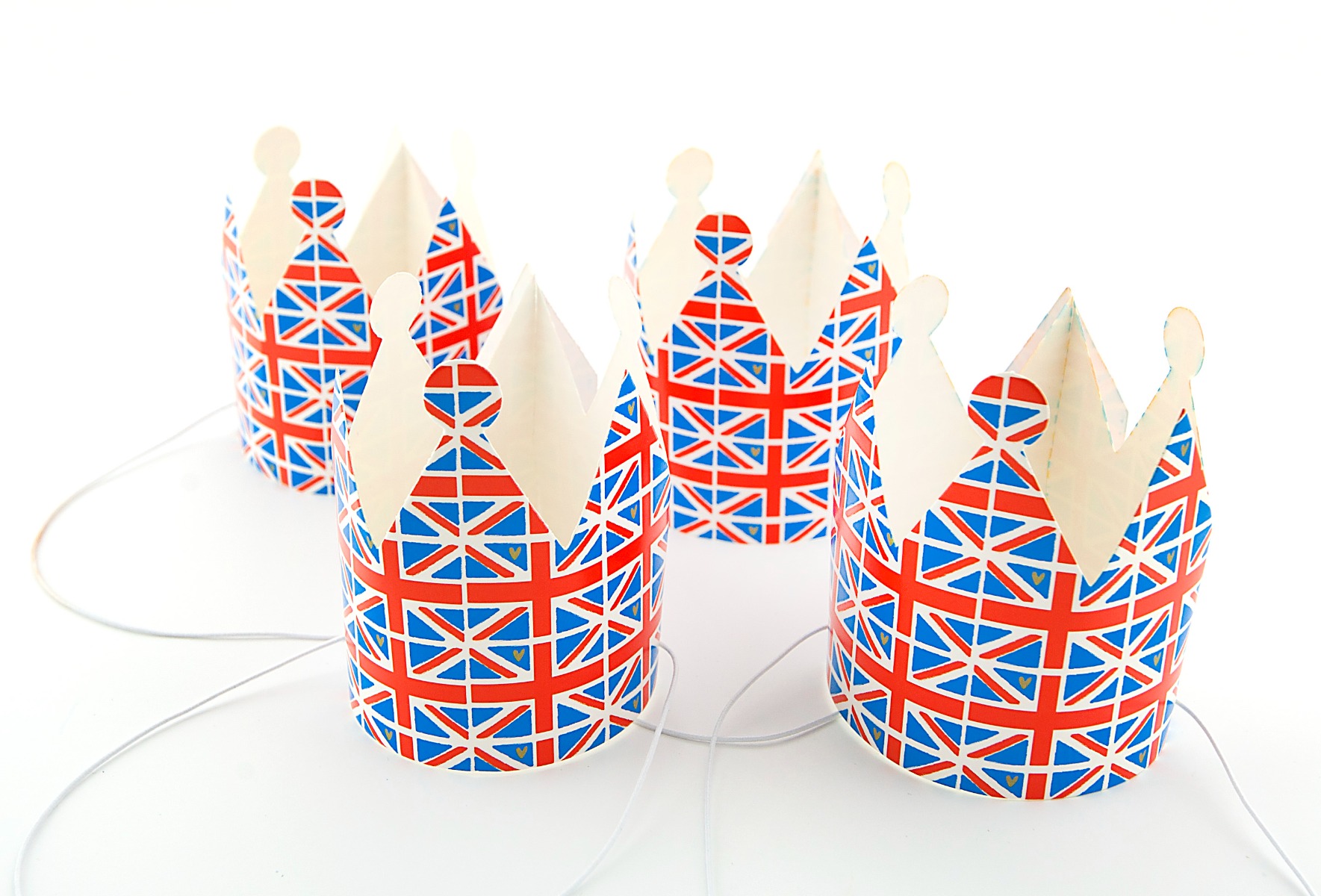 Pukka Party British Union Jack Miniature Crowns - pack of 4