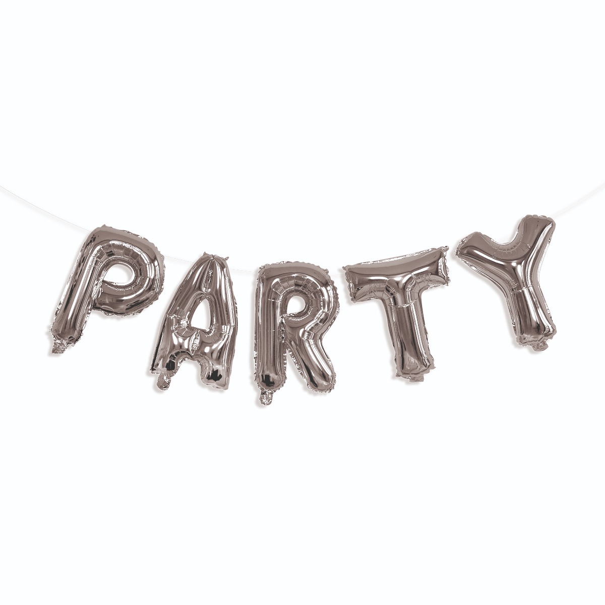 Pukka Party Silver Foil Inflated Balloon Letters "Party"