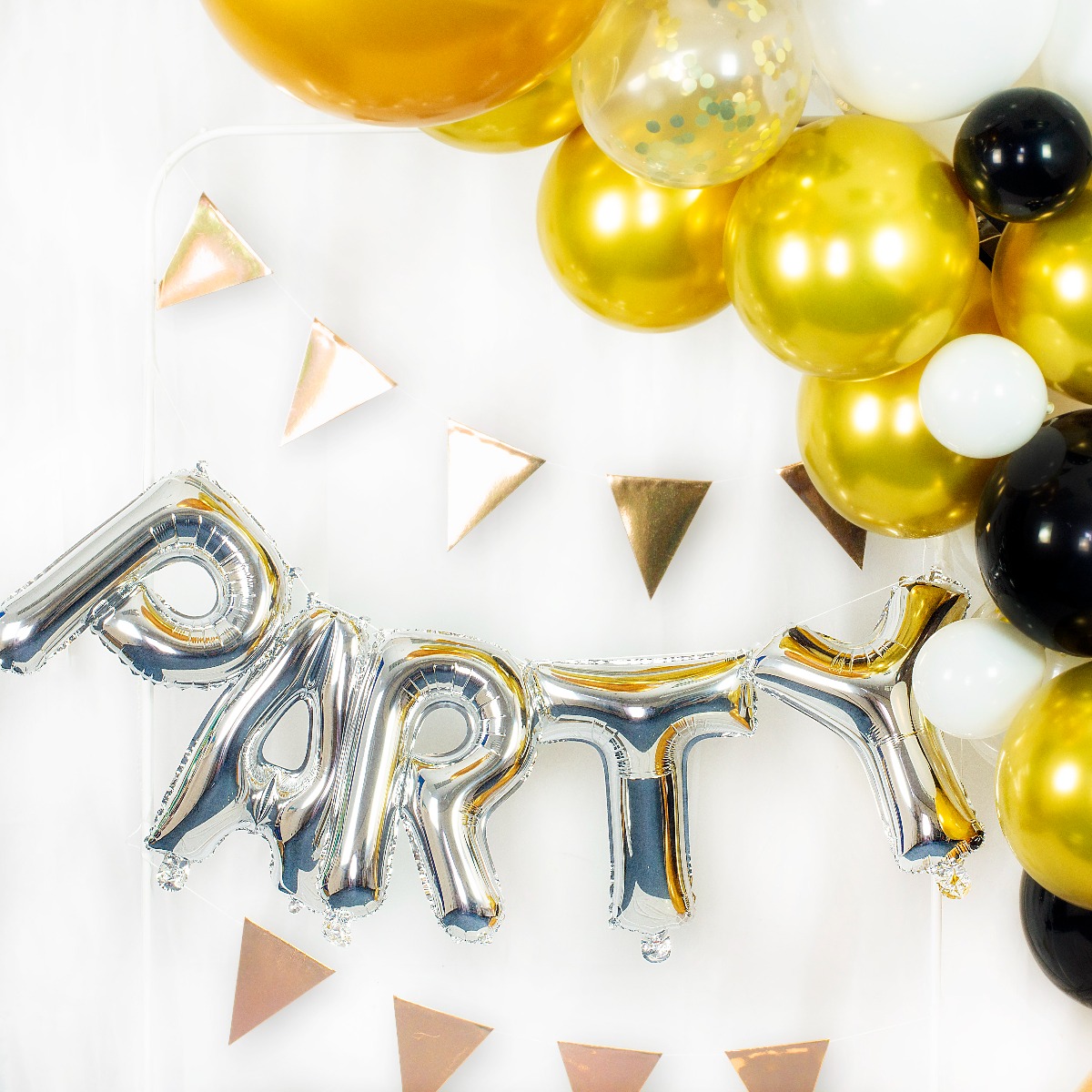 Pukka Party Silver Foil Inflated Balloon Letters "Party"