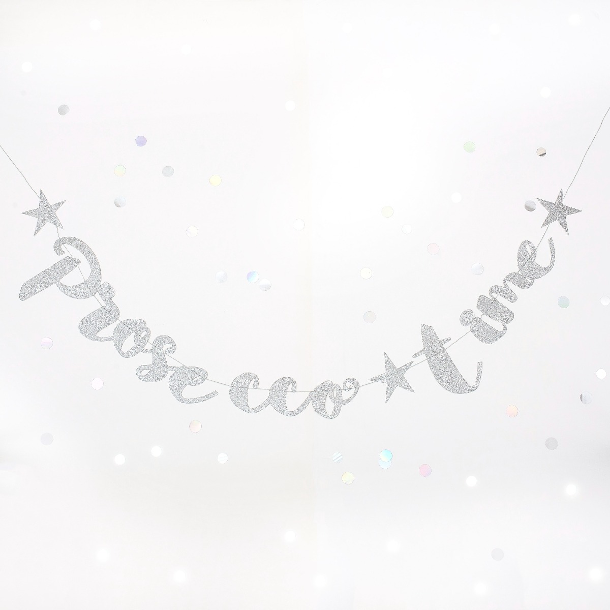 Pukka Party Silver Prosecco Time Stitched Garland
