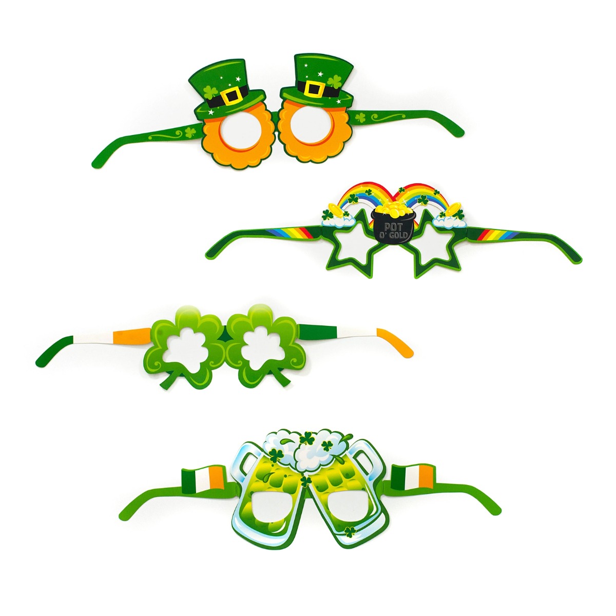 Pukka Party St Patricks Day Photo Prop Glasses
