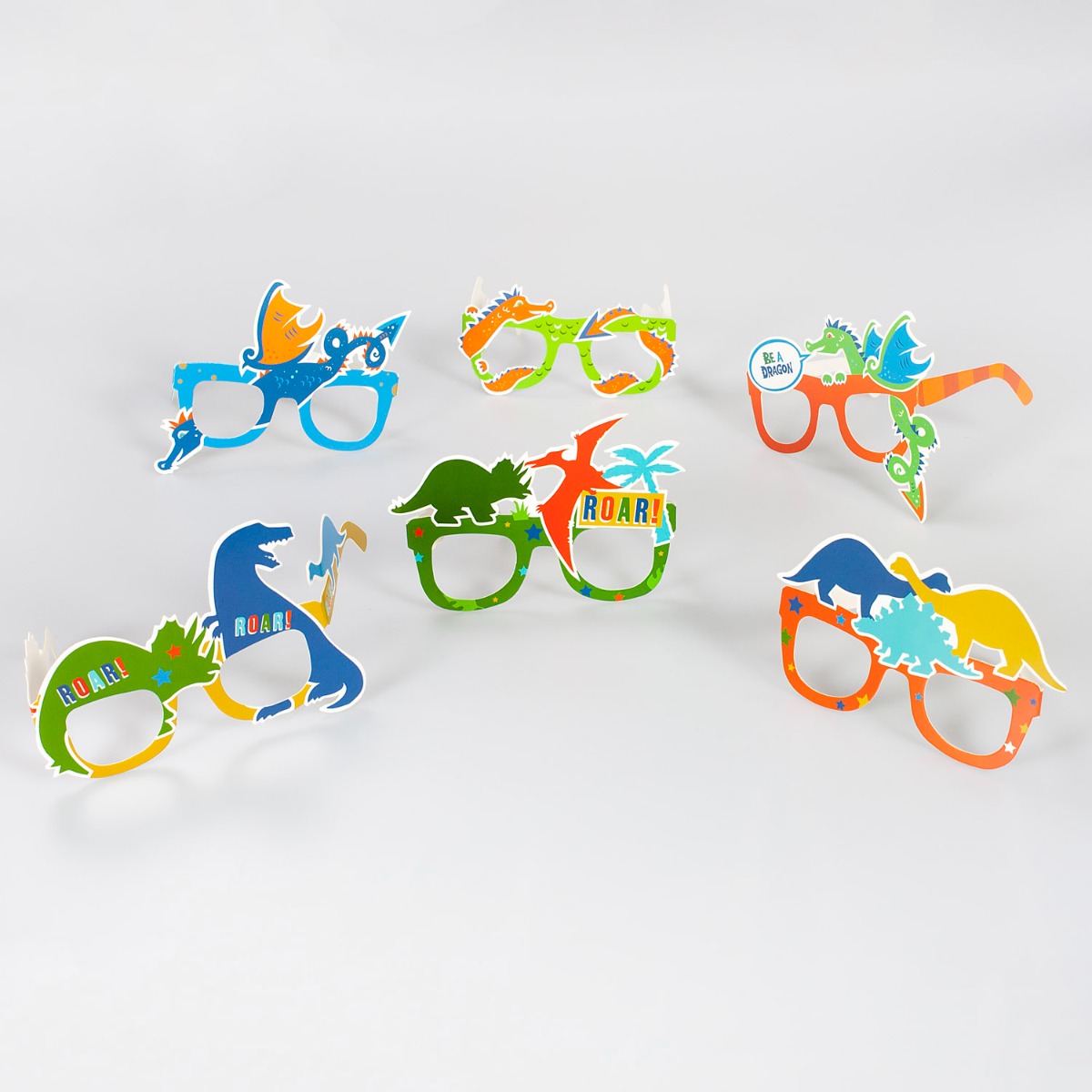 Pukka Party Dinosaur & Dragon Fun Glasses - Pack of 6