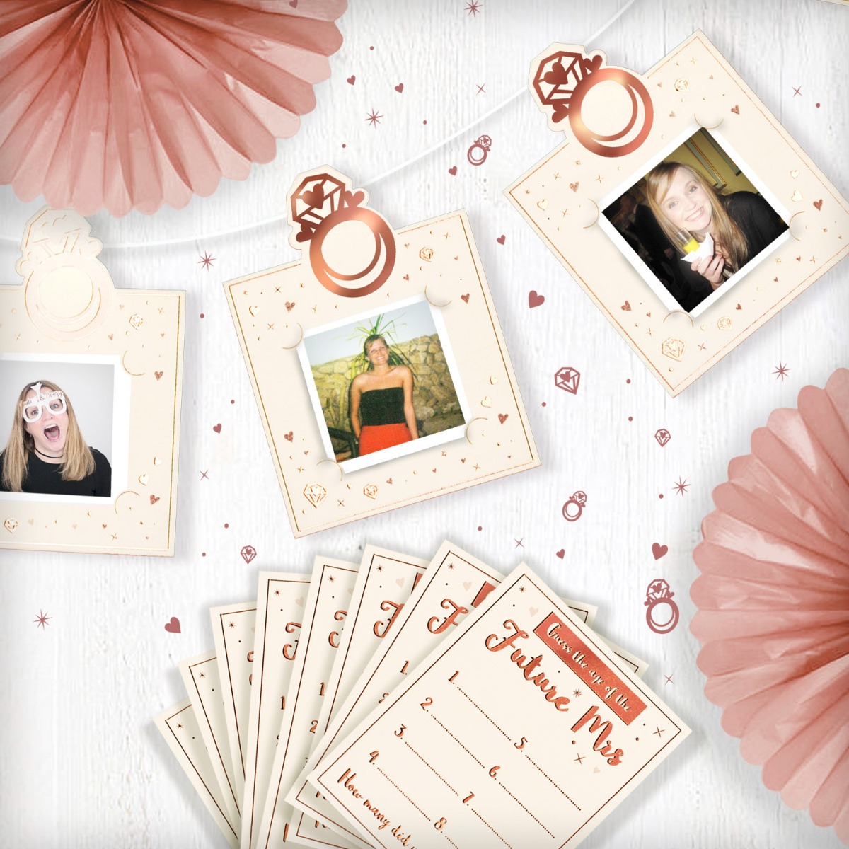 Pukka Party Hen Party Guess Who Game and Personalised Garland