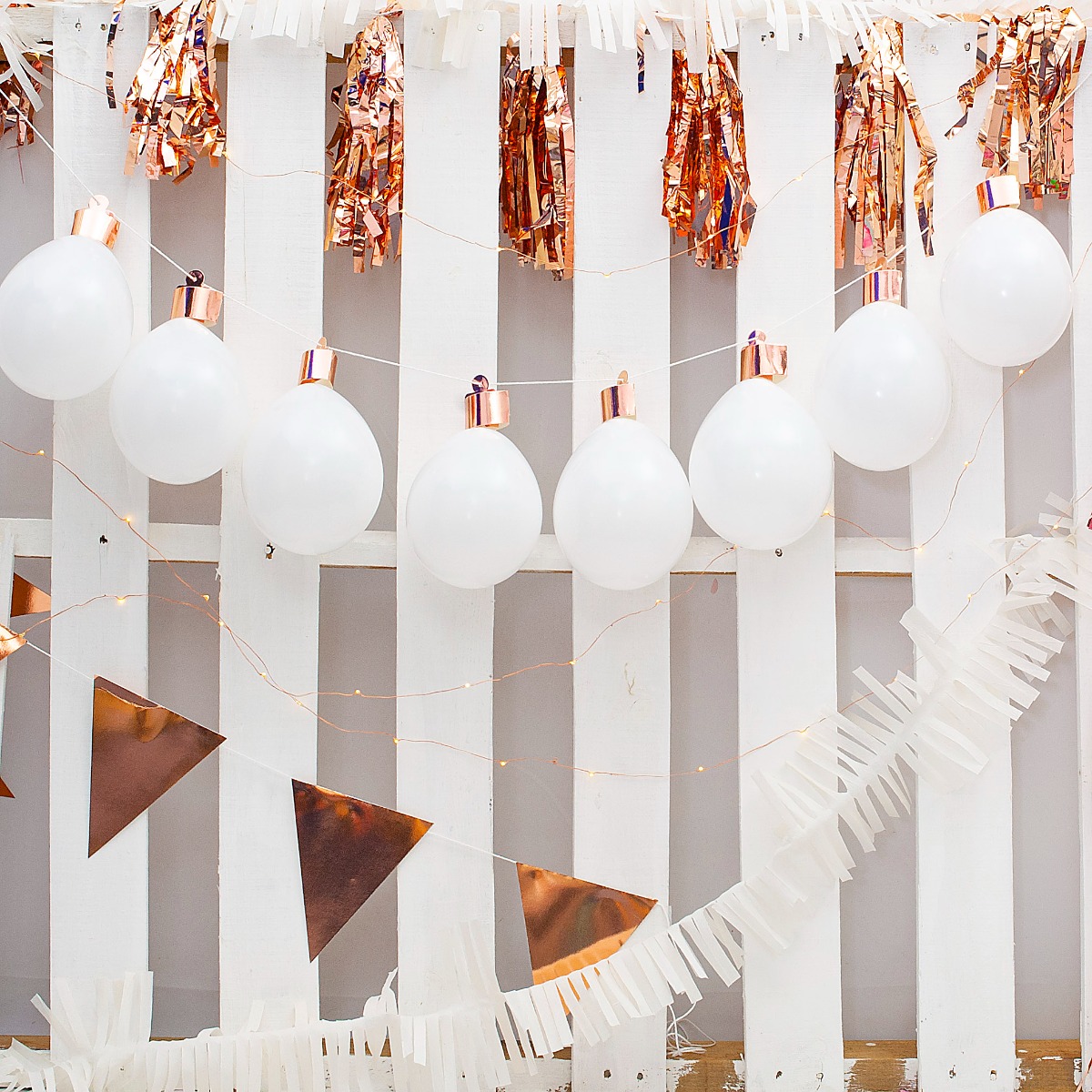Pukka Party Rose Gold Light bulb Balloon Garland
