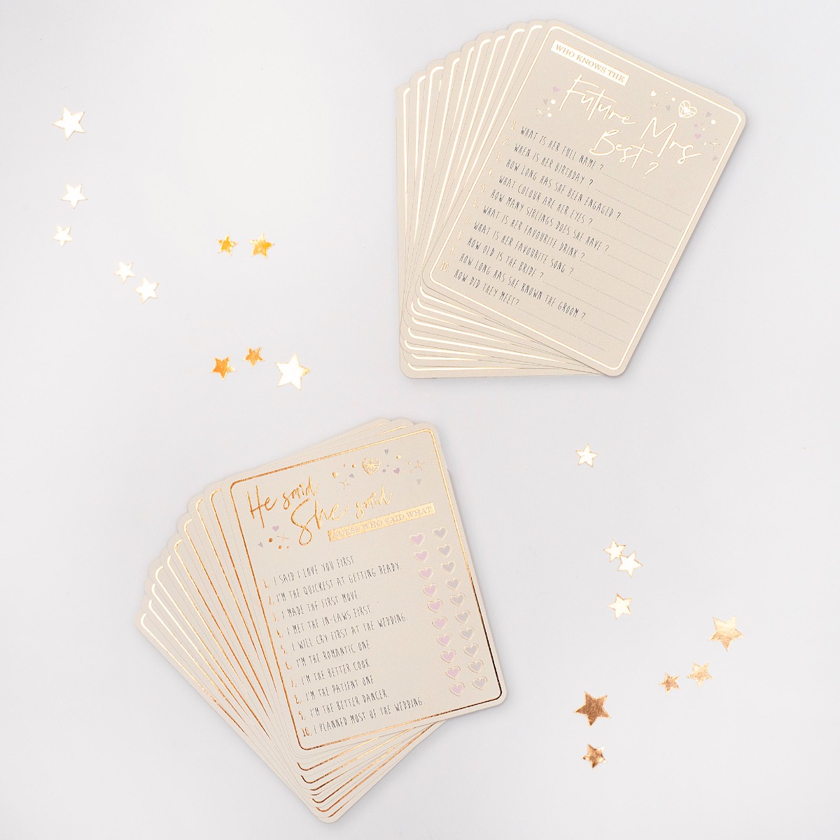Pukka Party Rose Gold Foiled Hen Party Games Pack