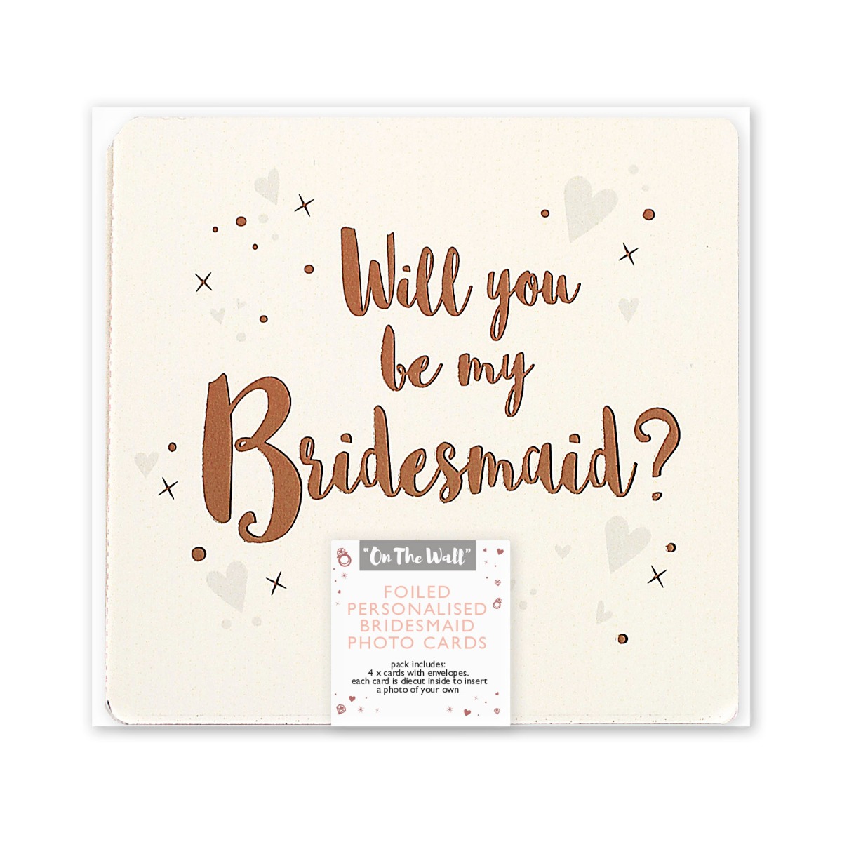 Pukka Party - Will you be my Bridesmaid Cards with Envelopes - Pack of 4