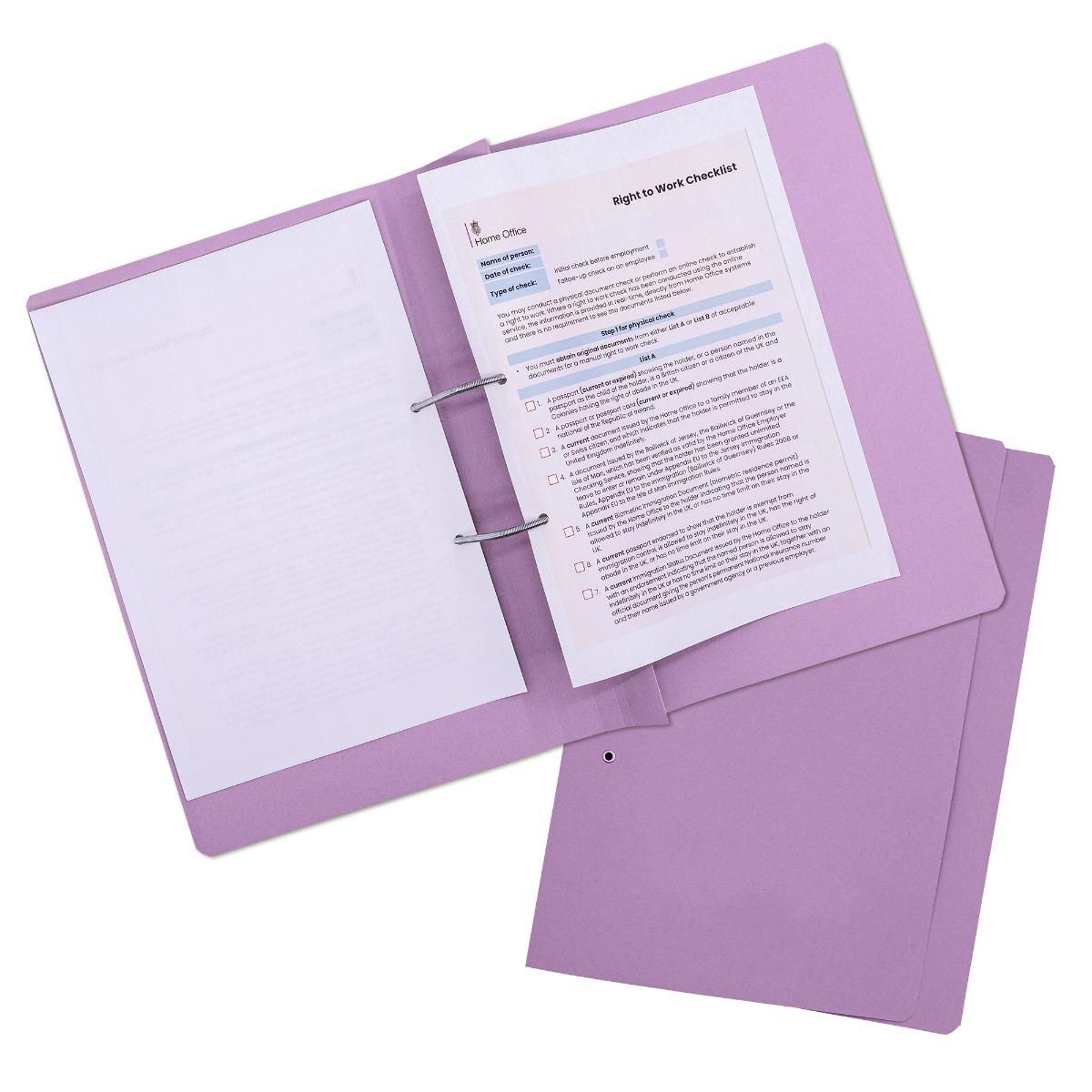 Concord Foolscap Transfer File Extra Heavy Weight in Mauve - Box of 25