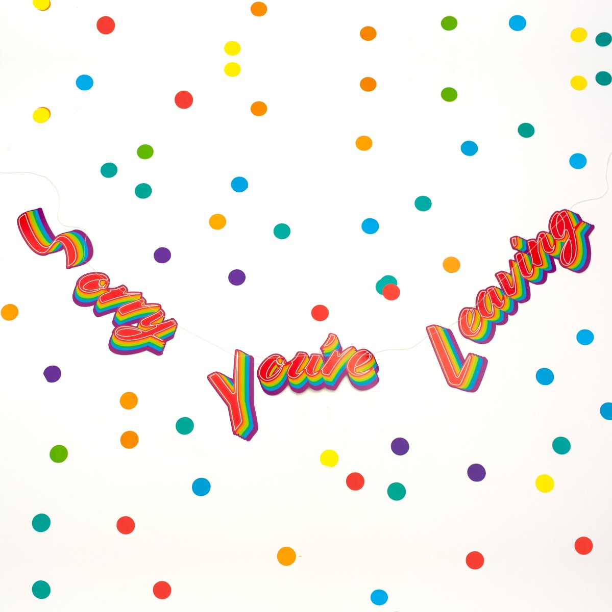 Pukka Party Sorry Youre Leaving Stitched Garland