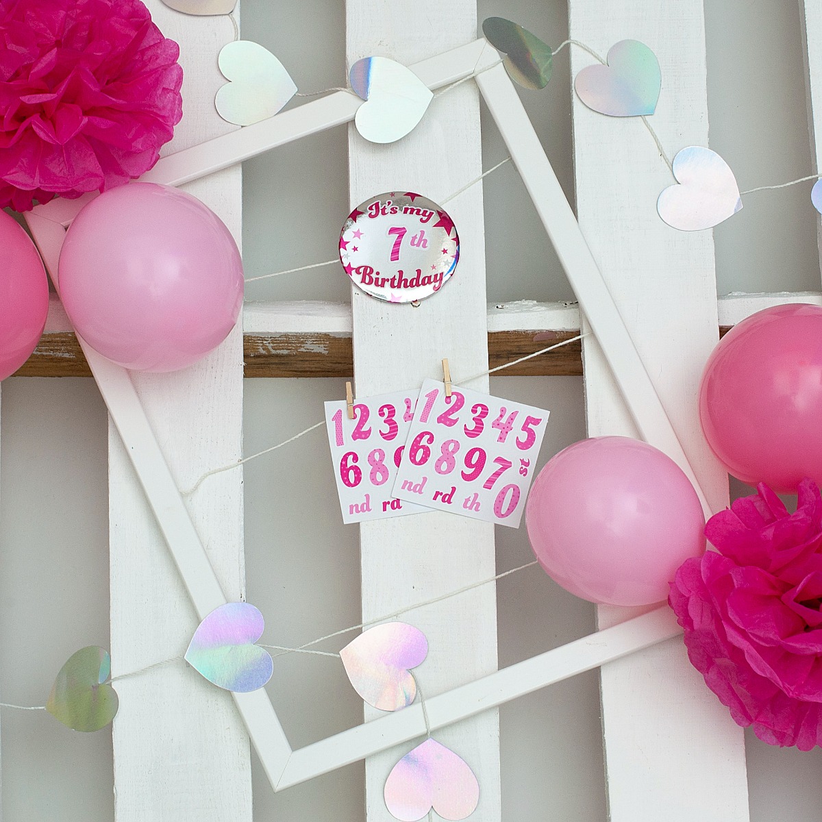 Pukka Party Personalised Pink Foil Badge With Sticker Sheets