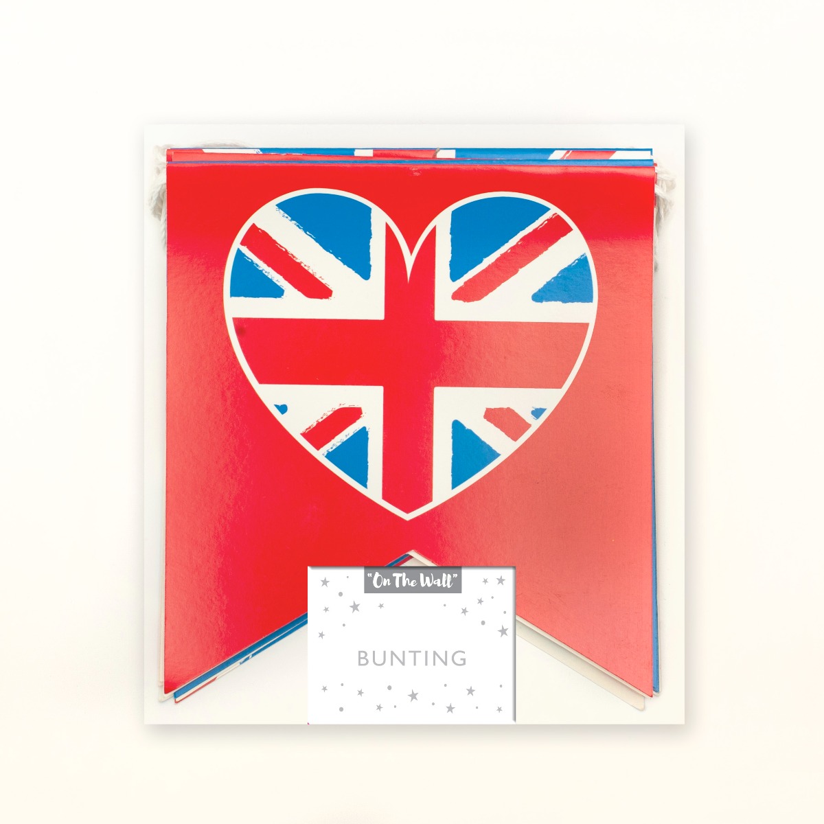 Pukka Party British Themed Union Jack Card Bunting 4m