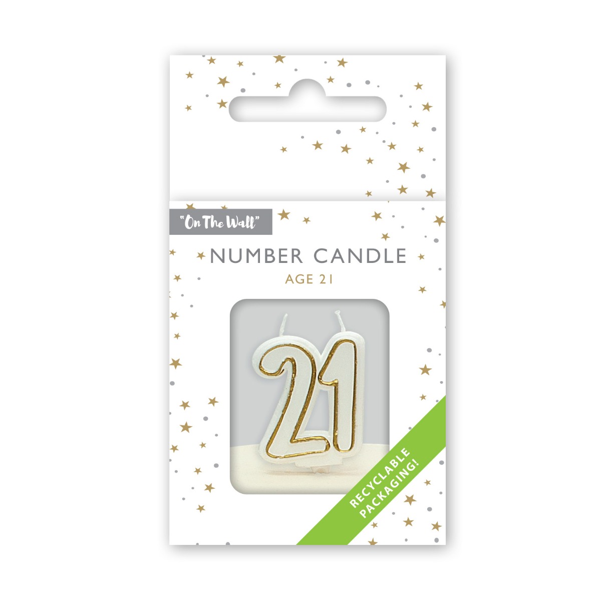 Pukka Party Age 21 Gold Milestone Candle