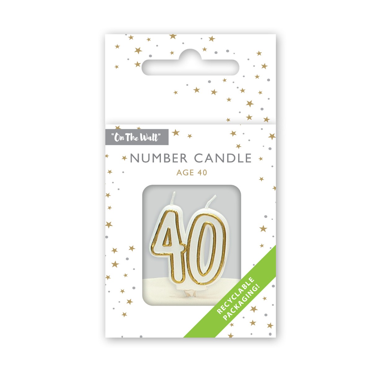 Pukka Party Age 40 Gold Milestone Candle