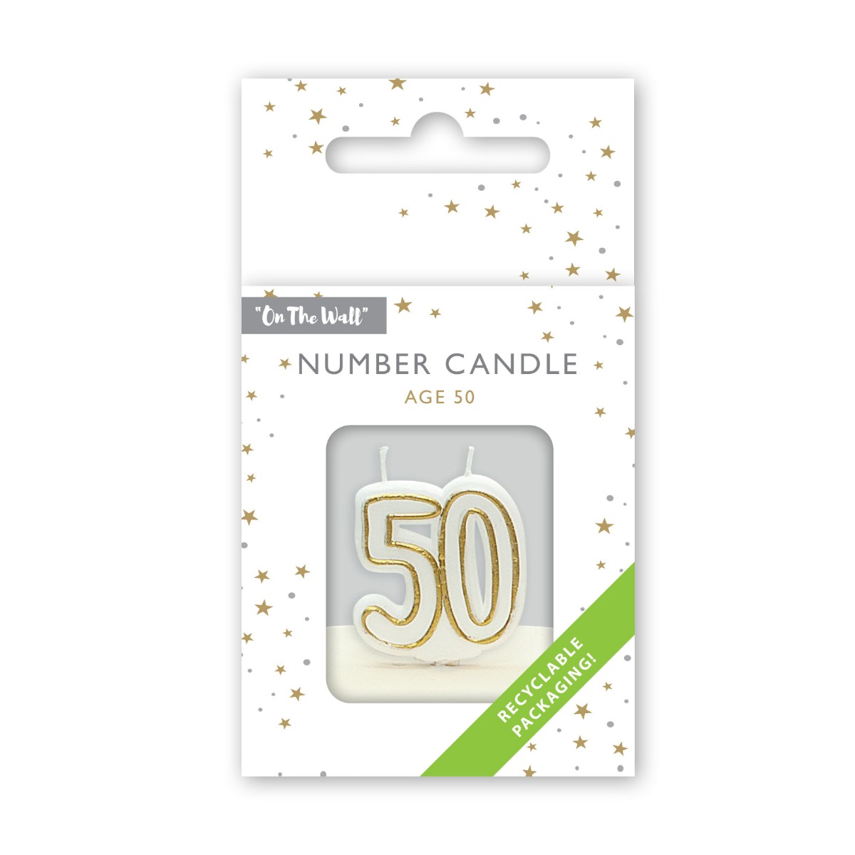Pukka Party Age 50 Gold Milestone Candle
