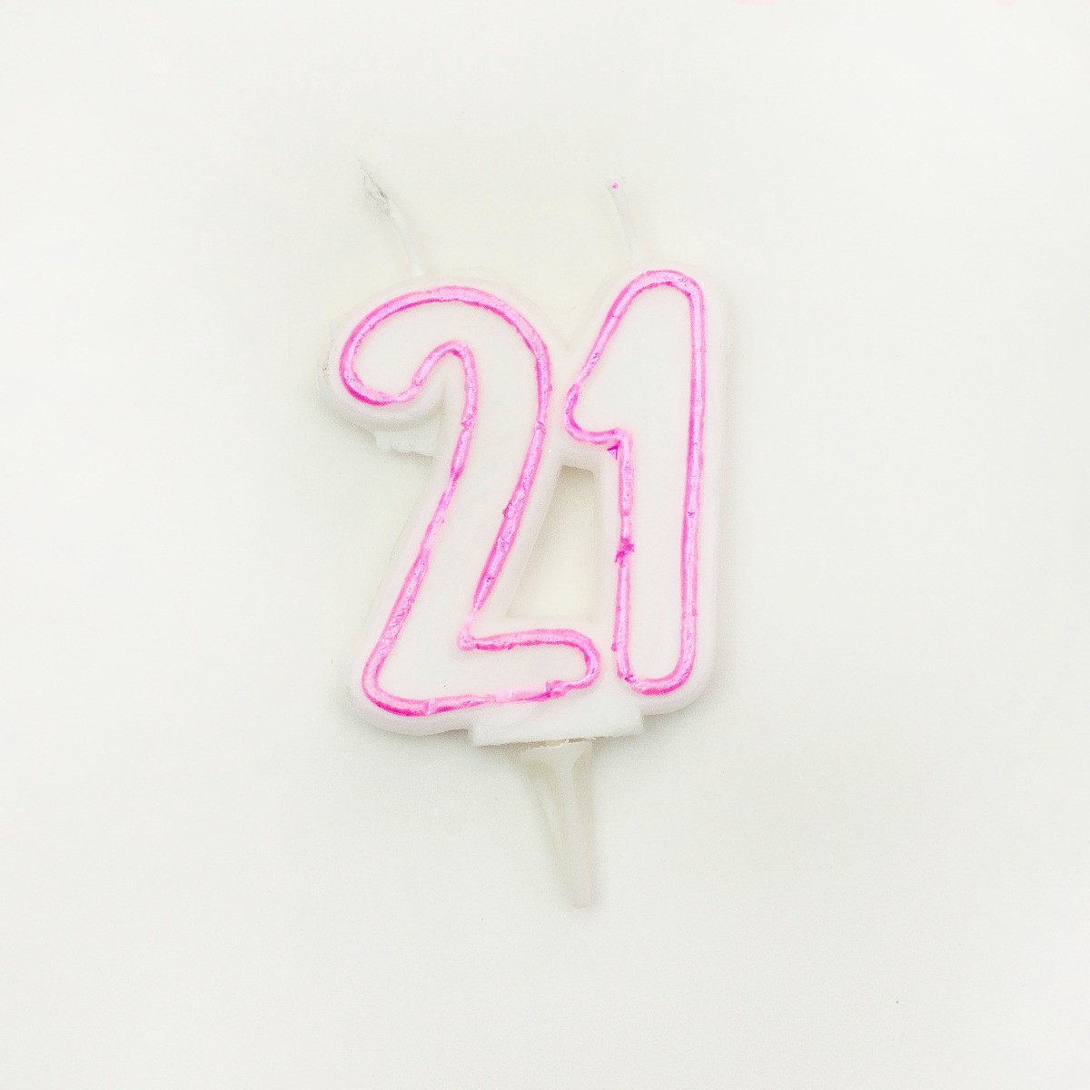 Pukka Party Age 21 Pink Milestone Candle