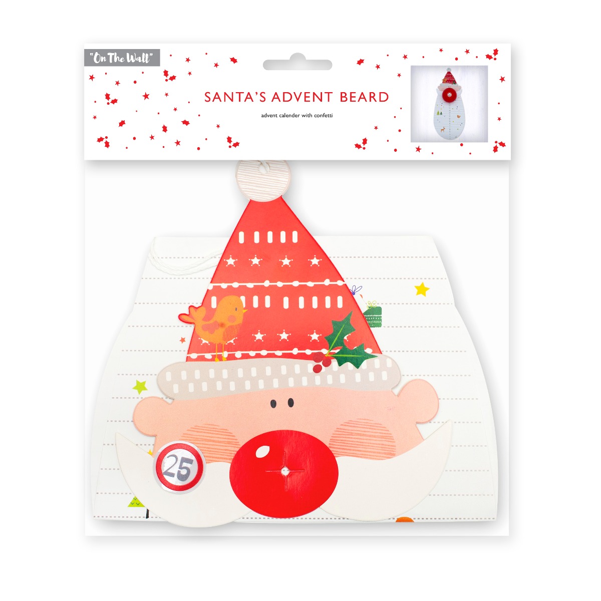Pukka Party Santa's Beard Advent Calendar with Confetti Balloon
