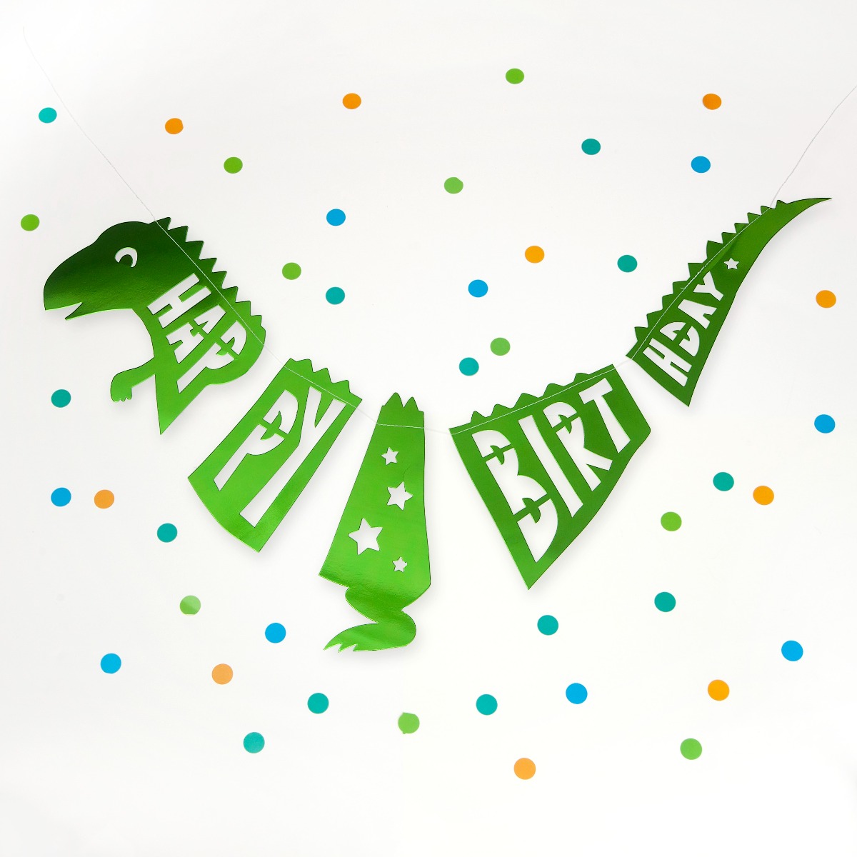 Pukka Party Giant Dinosaur Happy Birthday Garland