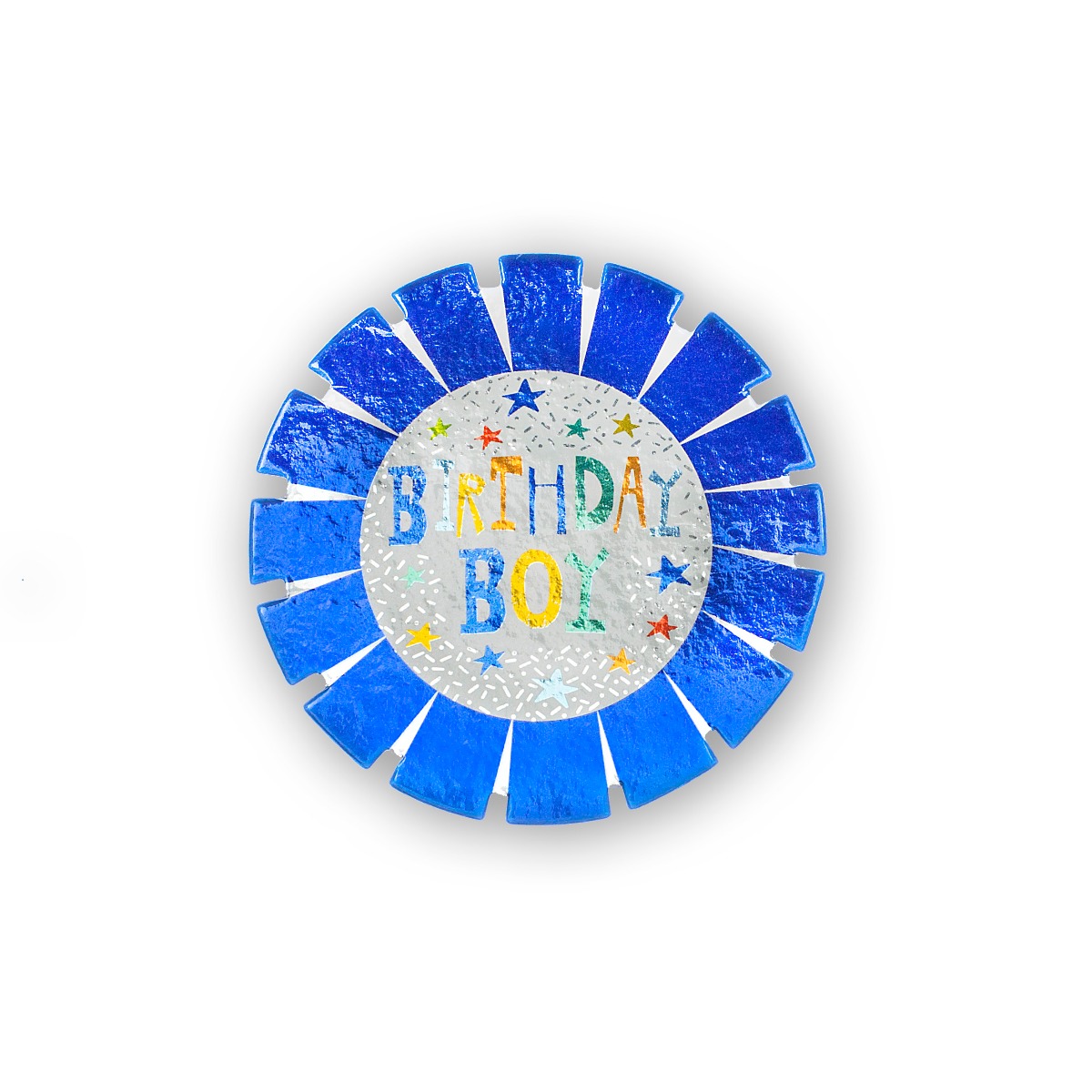 Pukka Party Birthday Boy Blue Card Rosette Badge