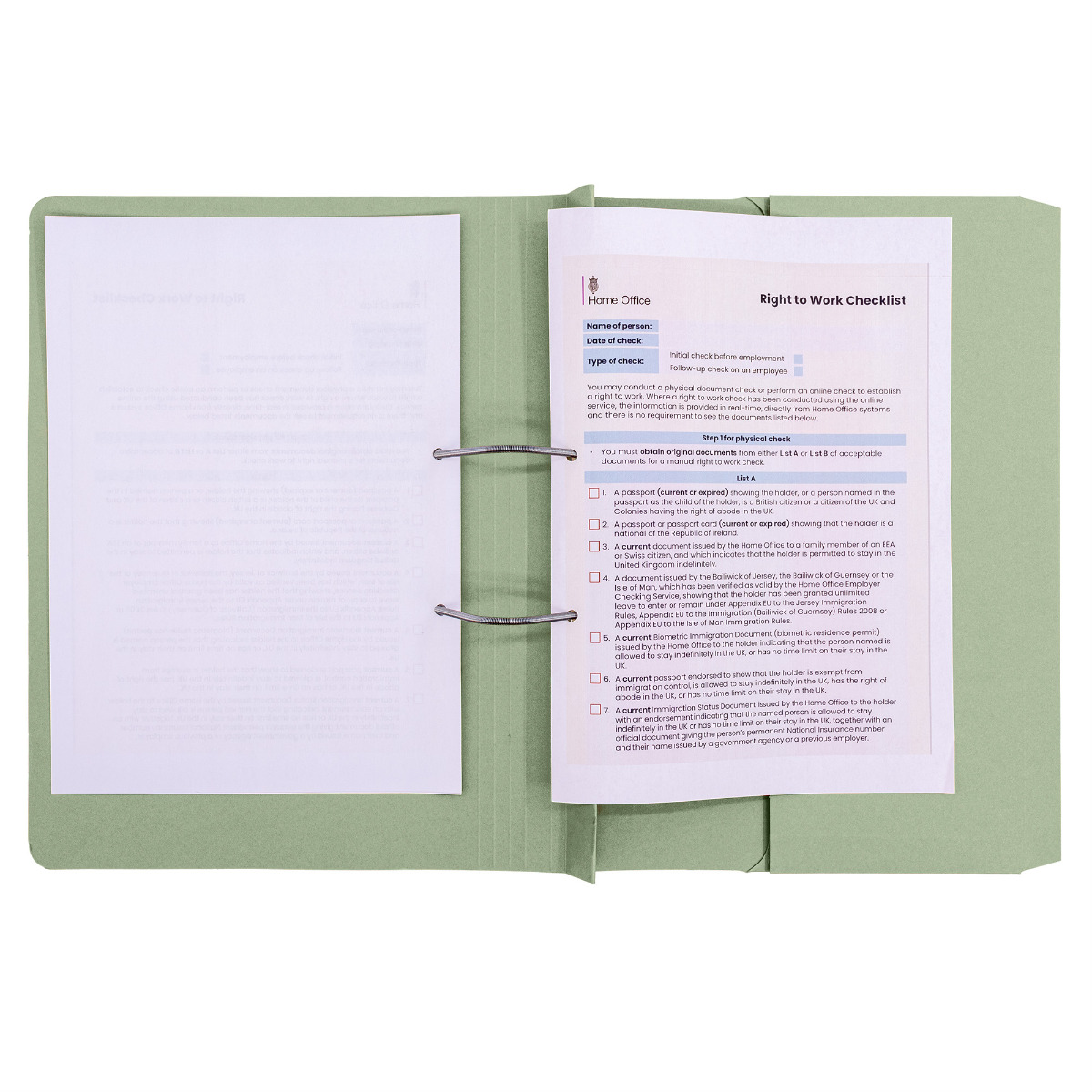 Concord Transfer Pocket File Foolscap Green- Box of 25