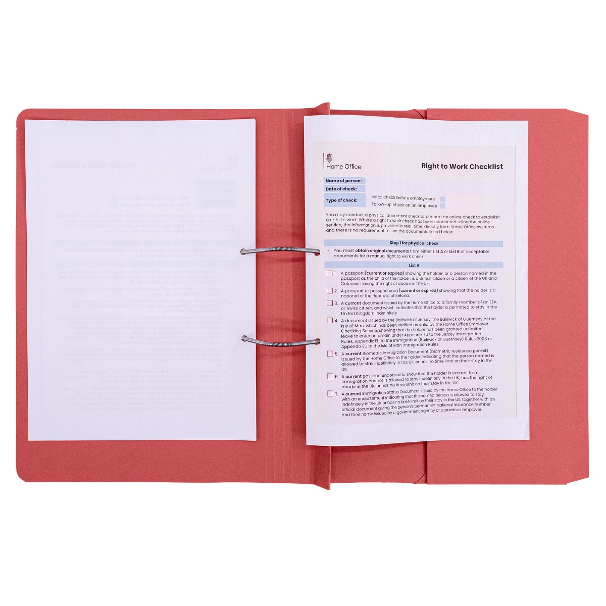 Concord Transfer Pocket File Foolscap Red- Box of 25