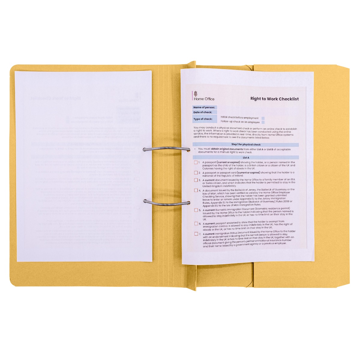 Concord Transfer Pocket File Foolscap Yellow- Box of 25