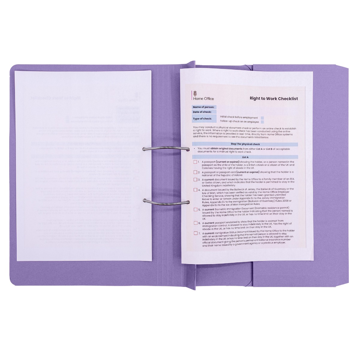 Concord Transfer Pocket File Foolscap Mauve - Box of 25