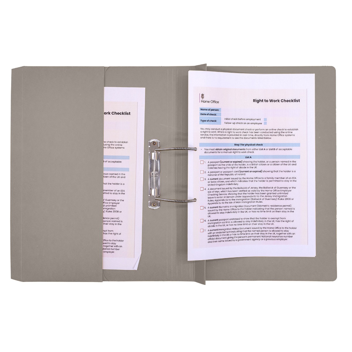 Concord Transfer Pocket File Extra Heavy Weight Foolscap Grey - Box of 25