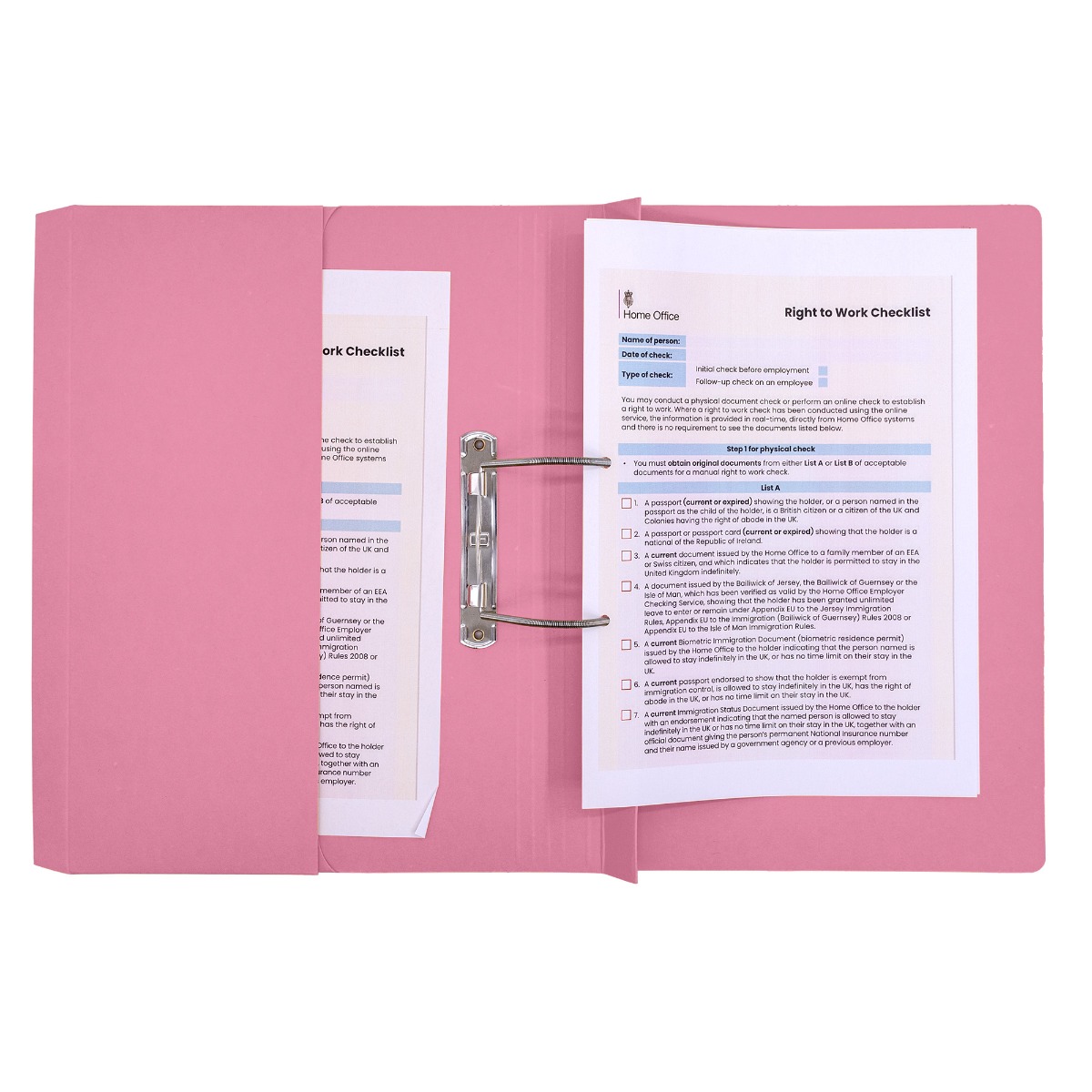 Concord Transfer Pocket File Extra Heavy Weight Foolscap Pink - Box of 25