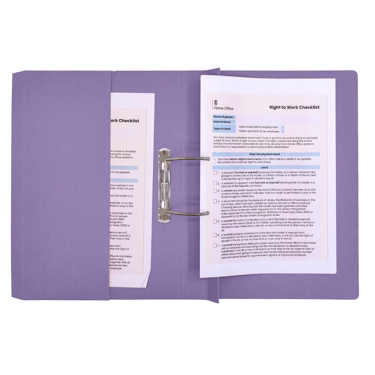 Concord Transfer Pocket File Extra Heavy Weight Foolscap Mauve - Box of 25