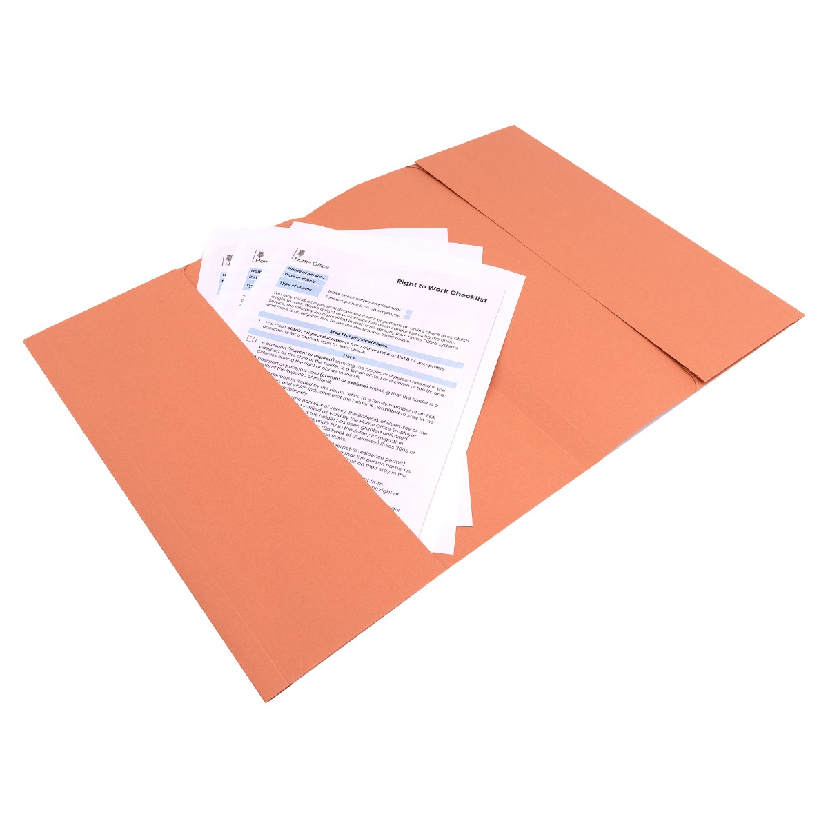 Concord Double Pocket Foolscap Wallet in Orange - Pack of 25