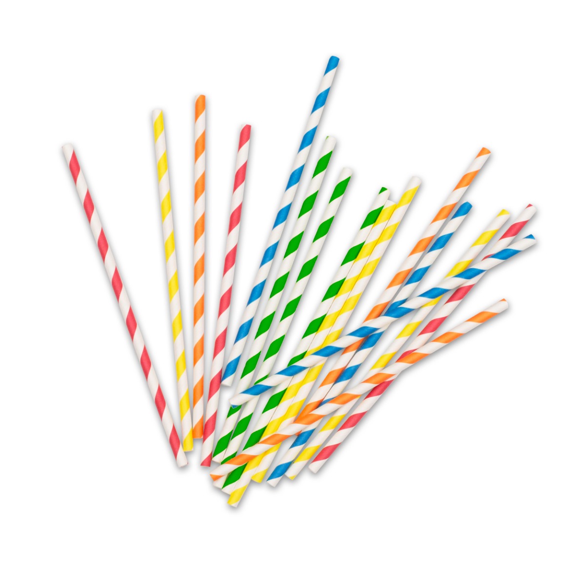 Pukka Party Striped Drinking Straws - Assorted Pack of 50