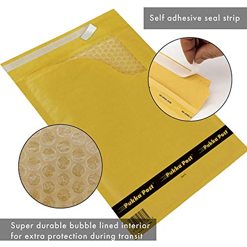 50 Gold Padded Bubble Envelopes Books 260x345mm STG 8 (H - View #7