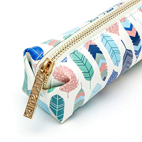 Carpe Diem Slim Pencil Case - Feathers