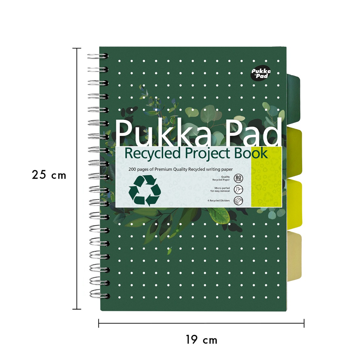 Import Royaume Uni Pukka Pads Réf RCA4 Cahier en papier recyclé Reliure intégral