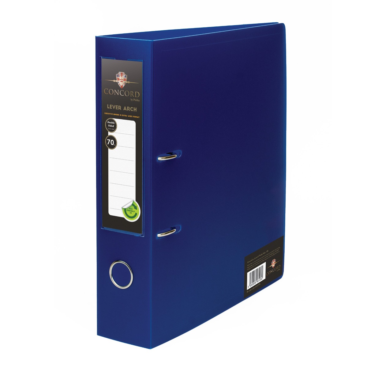A4 Polypropylene 2-Ring Lever Arch File in Blue - Pack of 5