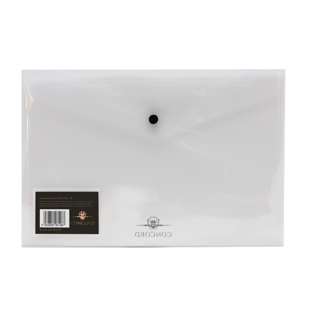 Pukka Pads PP Clear Foolscap Stud Wallet - Pack of 5