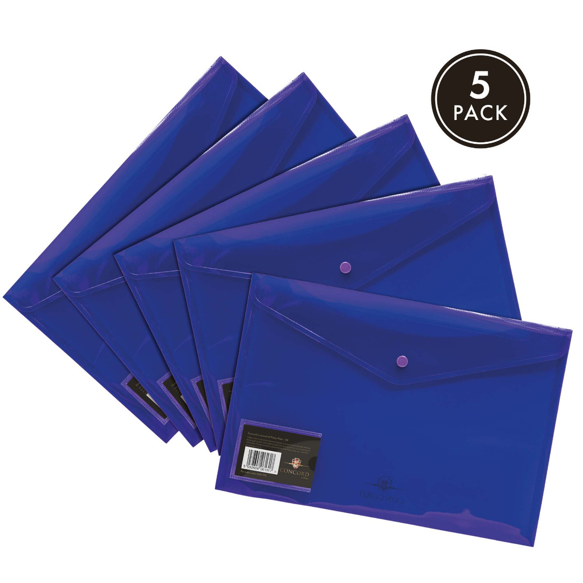 Pukka Pads PP Purple Foolscap Stud Wallet - Pack of 5