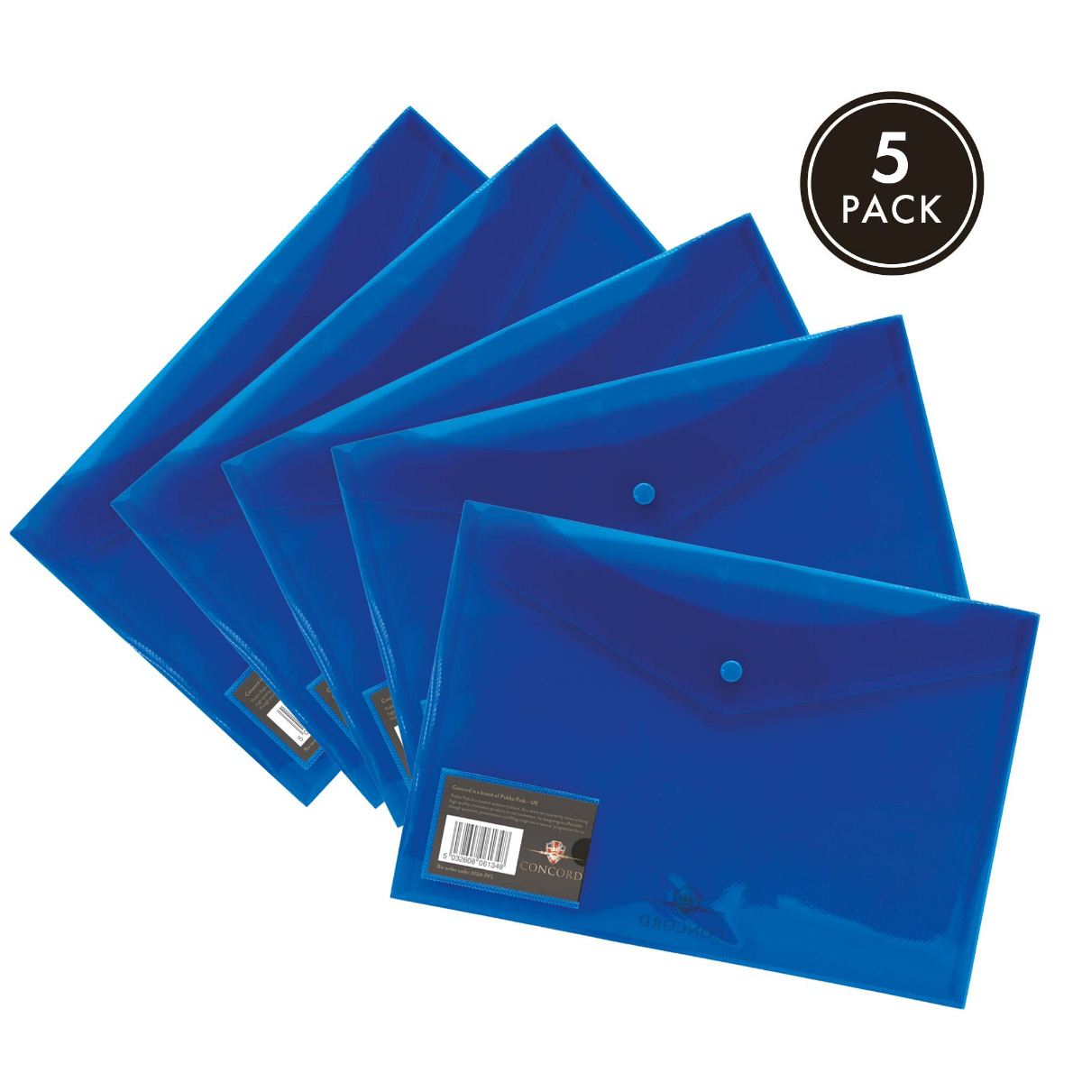Pukka Pads PP Blue A4 Stud Wallet - Pack of 5