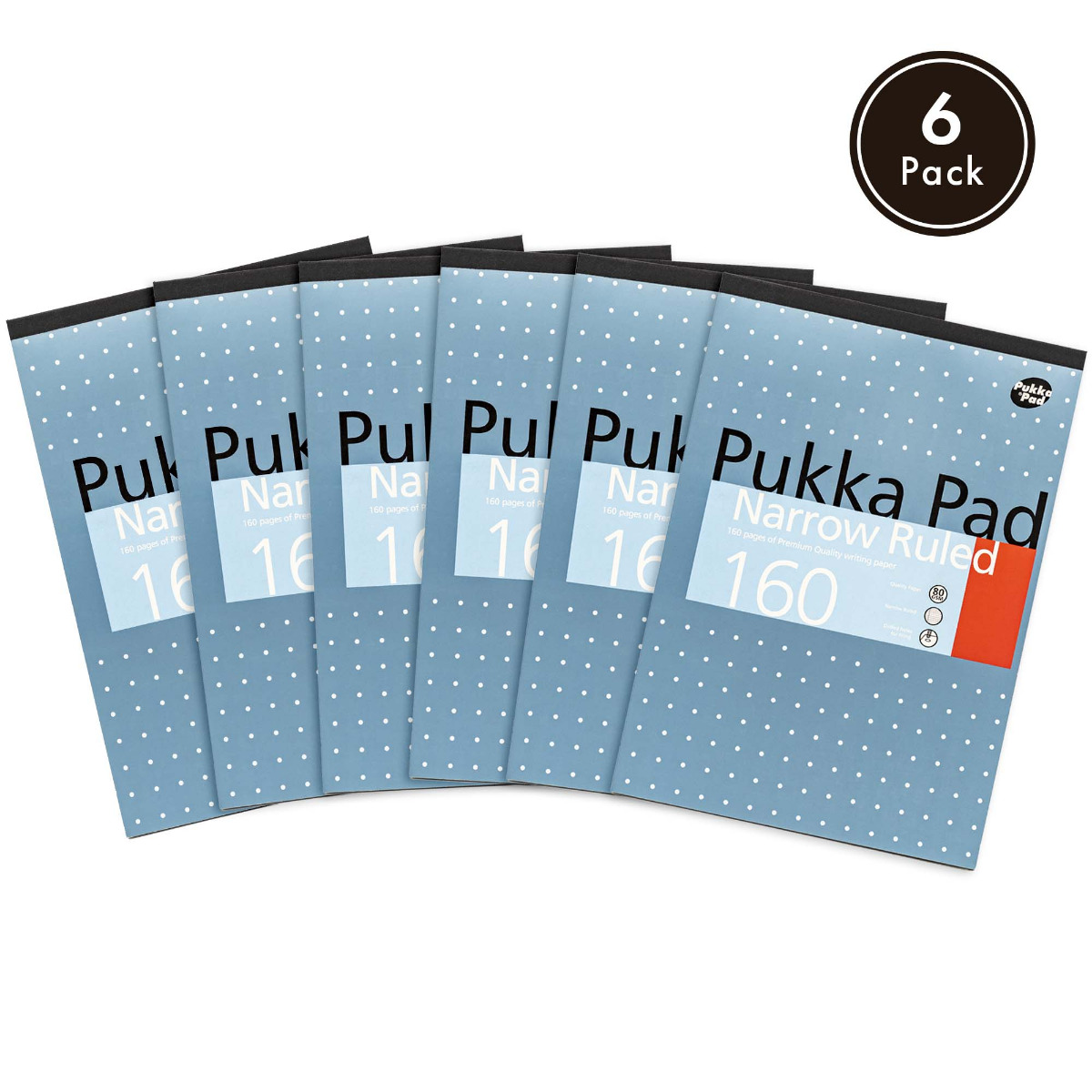 Pukka Pads A4 Metallic Narrow Ruled Lined Refill Pad - Pack of 6