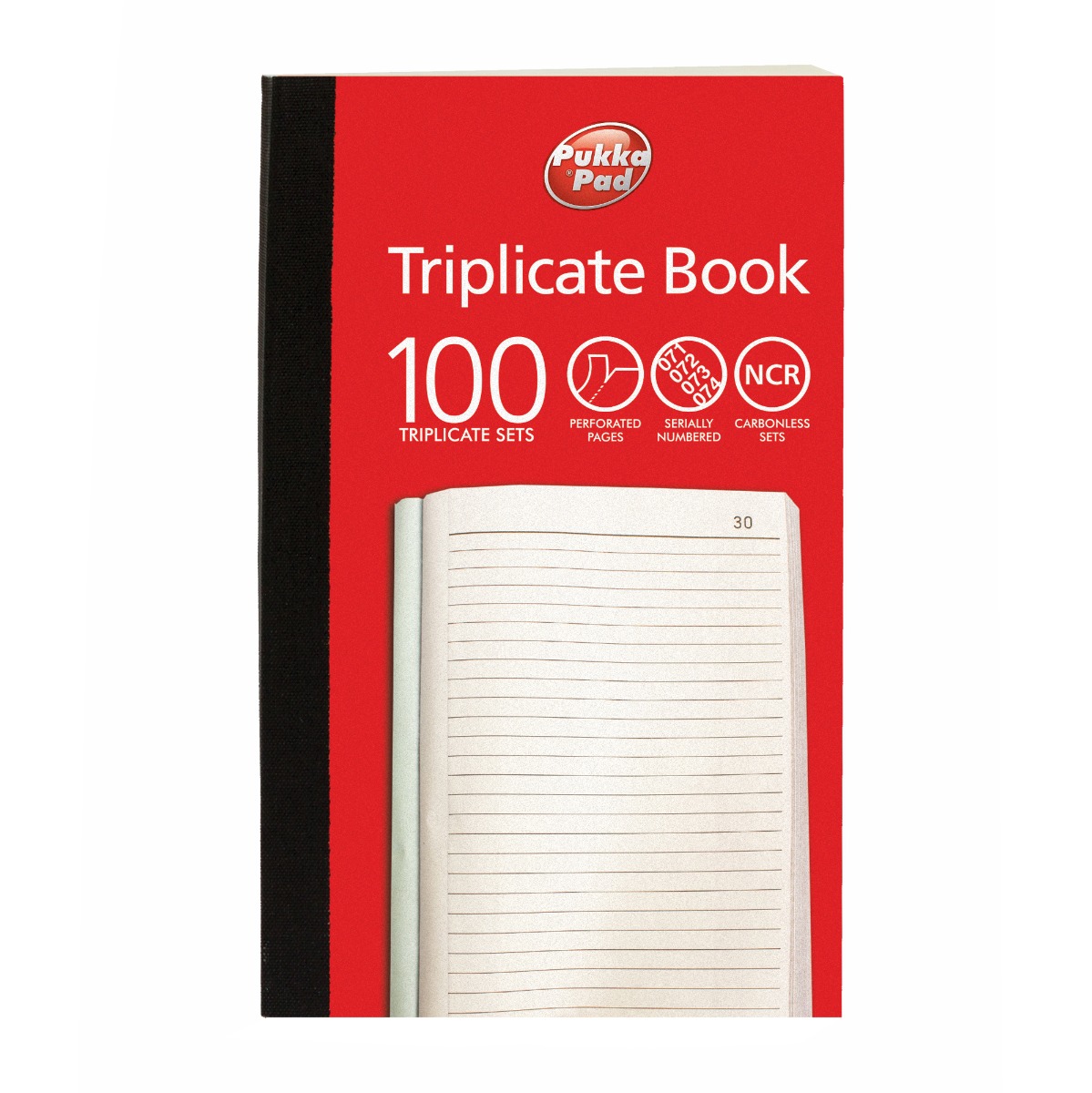 Pukka Pads Plain Ruled Triplicate Book 216 x 130mm - Pack of 5