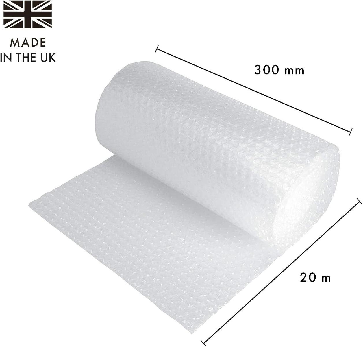 Pukka Post & Packaging Bundle - 300mm x 20m Bubble Wrap and Parcel Tape Dispenser With 2 Rolls of Tape