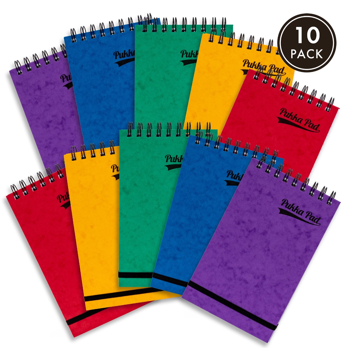 Pukka Pads Pressboard Major 300 Page Top Bound Pad in Assorted Colours - Pack of 10