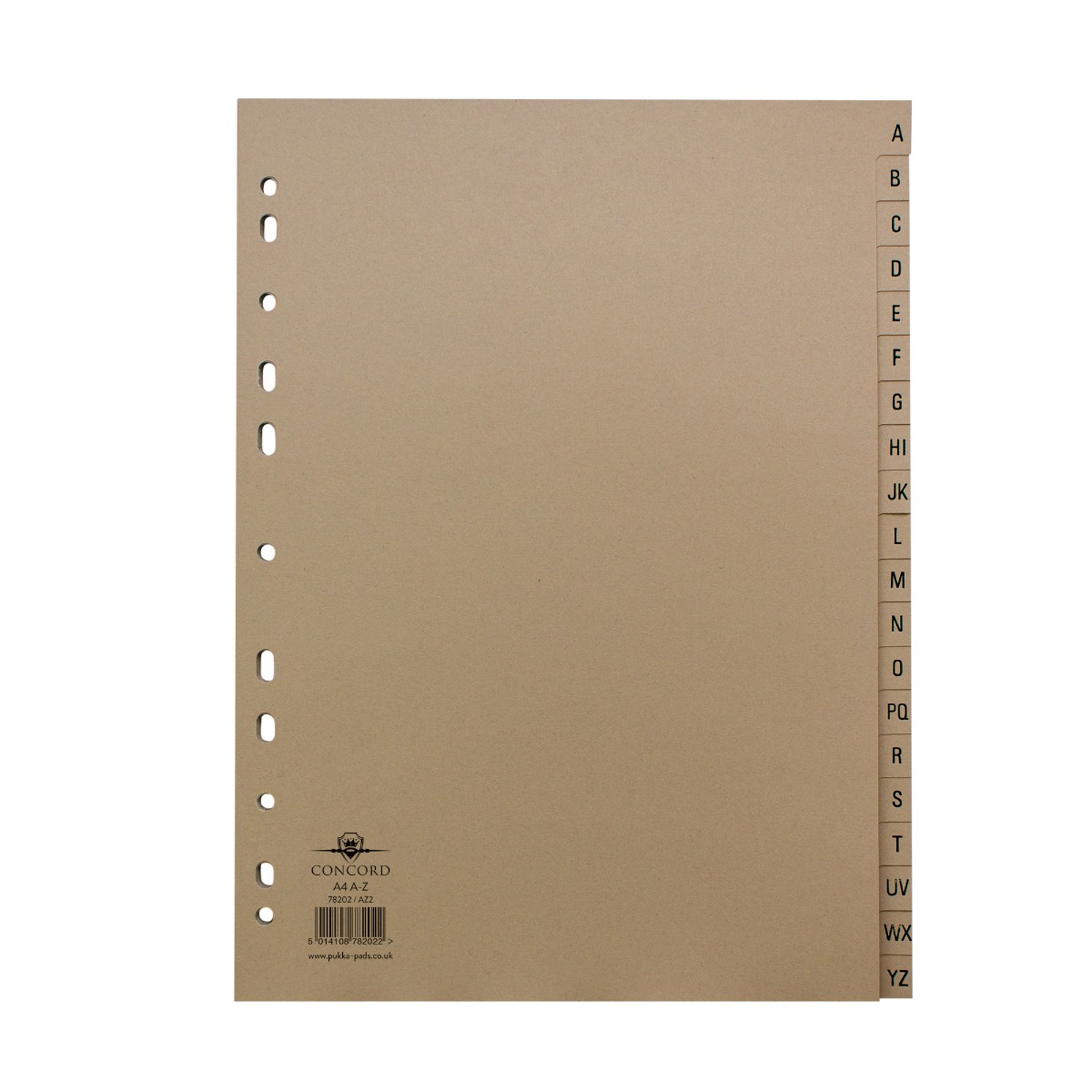 Concord Kraft A4 Manilla A-Z Index