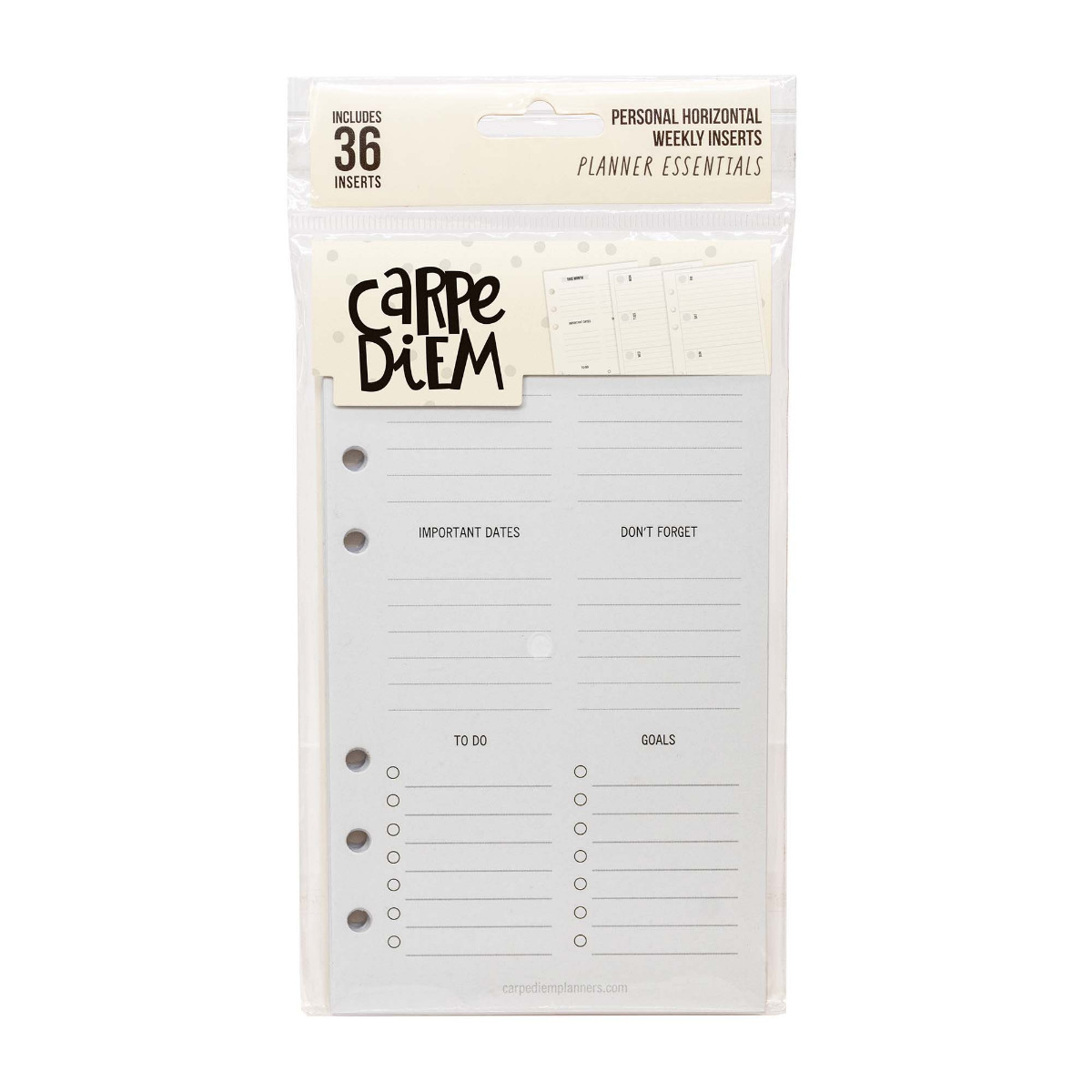 Carpe Diem Bloom Double-Sided A5 Planner Inserts - Monthly, Undated